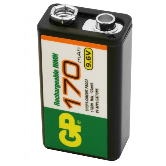 GP 6F22 laddbart batteri 9,6 V 170 mAh