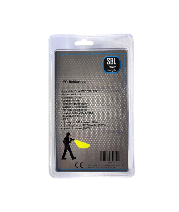 LED-ficklampa med justerbart fokus – 380 lumen