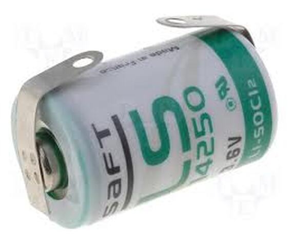 Saft LS14250CNR 1/2 AA litiumbatteri 3,6 V med lödfanor