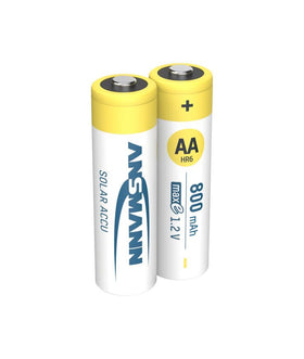 Ansmann Solar AA laddbara batterier 1,2 V 800 mAh – 2-pack