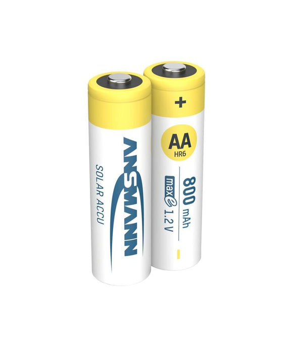 Ansmann Solar AA laddbara batterier 1,2 V 800 mAh – 2-pack