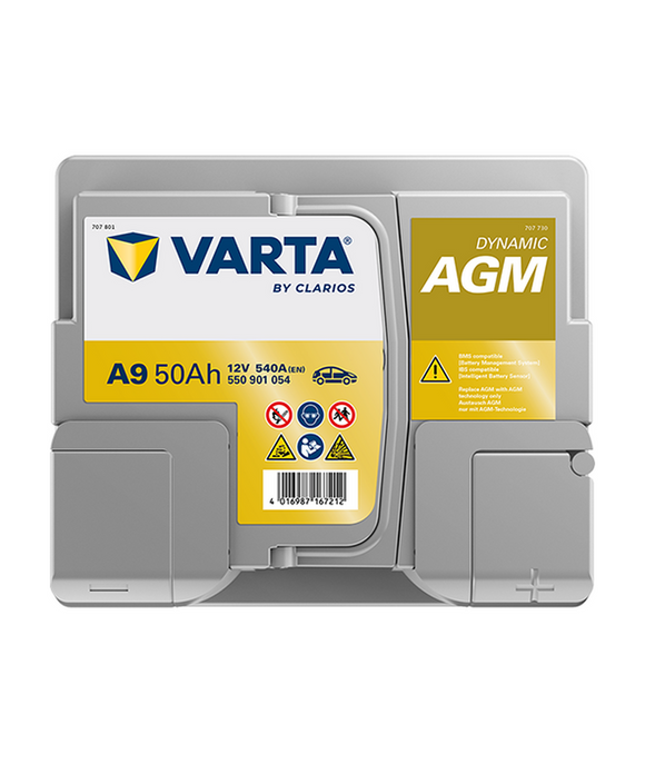 50 Ah Startbatteri Varta Dynamic AGM A9