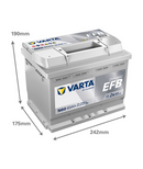 60 Ah Startbatteri Varta Dynamic EFB N60