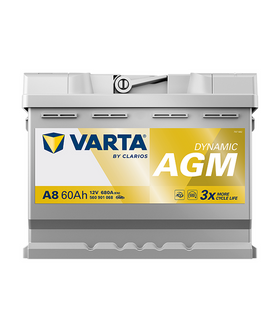 60 Ah Startbatteri Varta Dynamic AGM A8