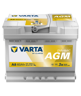 60 Ah Startbatteri Varta Dynamic AGM A8