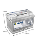 65 Ah Startbatteri Varta Dynamic EFB D54