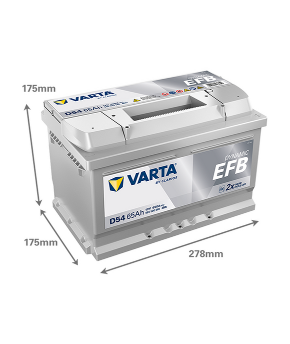 65 Ah Startbatteri Varta Dynamic EFB D54