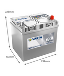 65 Ah Startbatteri Varta Dynamic EFB N65