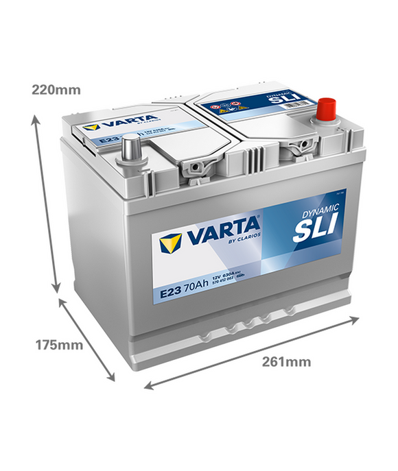 70 Ah Startbatteri Varta Dynamic SLI E23