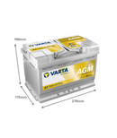 70 Ah Startbatteri Varta Dynamic AGM A7