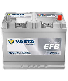 72 Ah Startbatteri Varta Dynamic EFB N72