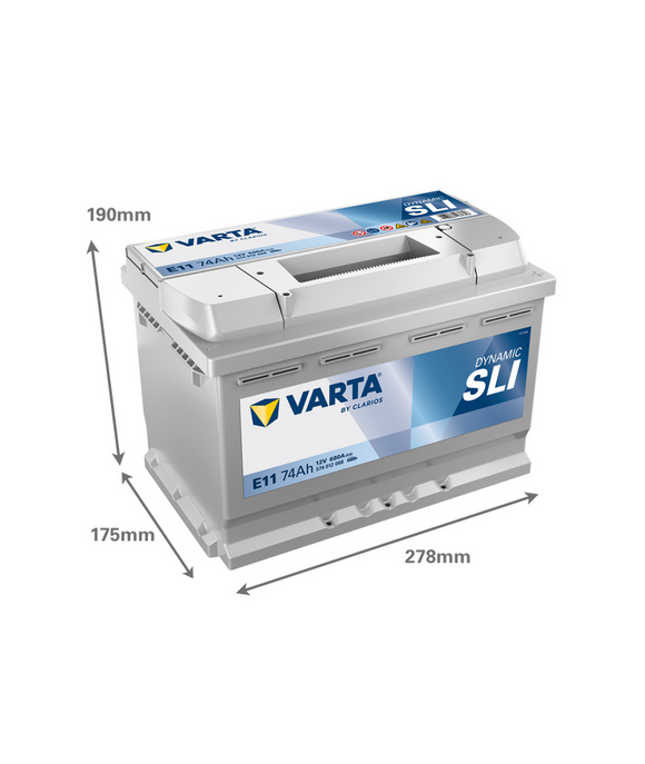 74 Ah Startbatteri Varta Dynamic SLI E11