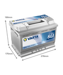 74 Ah Startbatteri Varta Dynamic SLI E12