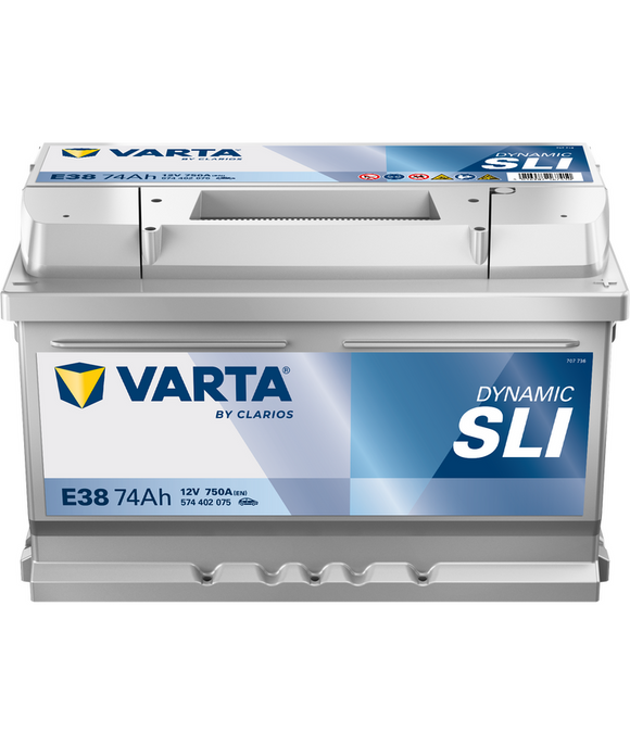 74 Ah Startbatteri Varta Dynamic SLI E38
