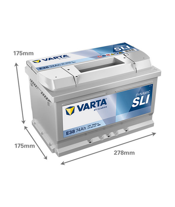 74 Ah Startbatteri Varta Dynamic SLI E38