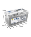 75 Ah Startbatteri Varta Dynamic EFB E46