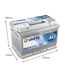 77 Ah Startbatteri Varta Dynamic SLI E44