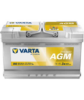 80 Ah Startbatteri Varta Dynamic AGM A6
