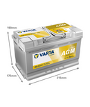 80 Ah Startbatteri Varta Dynamic AGM A6