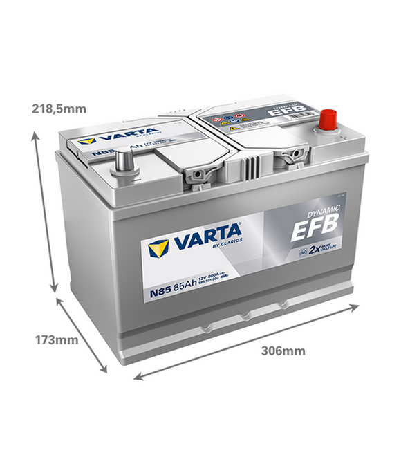 85 Ah Startbatteri Varta Dynamic EFB N85
