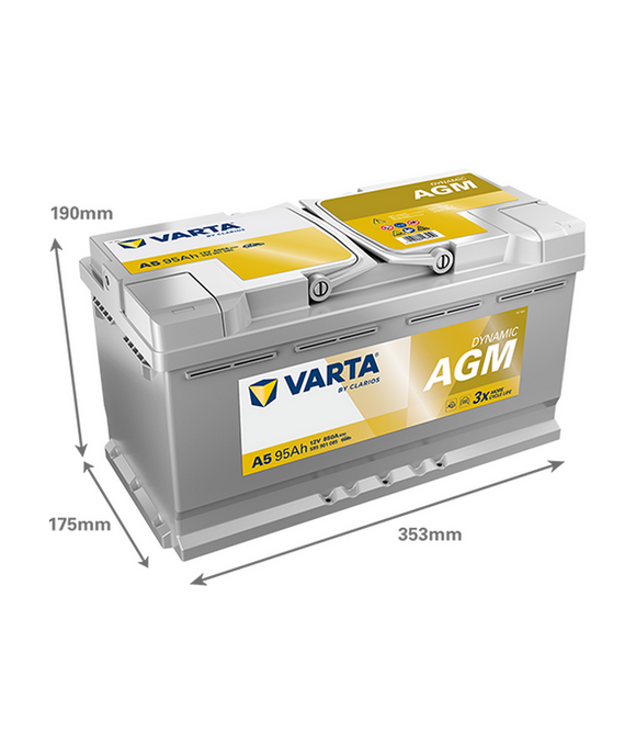 95 Ah Startbatteri Varta Dynamic AGM A5