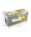 105 Ah Startbatteri Varta Dynamic AGM A4