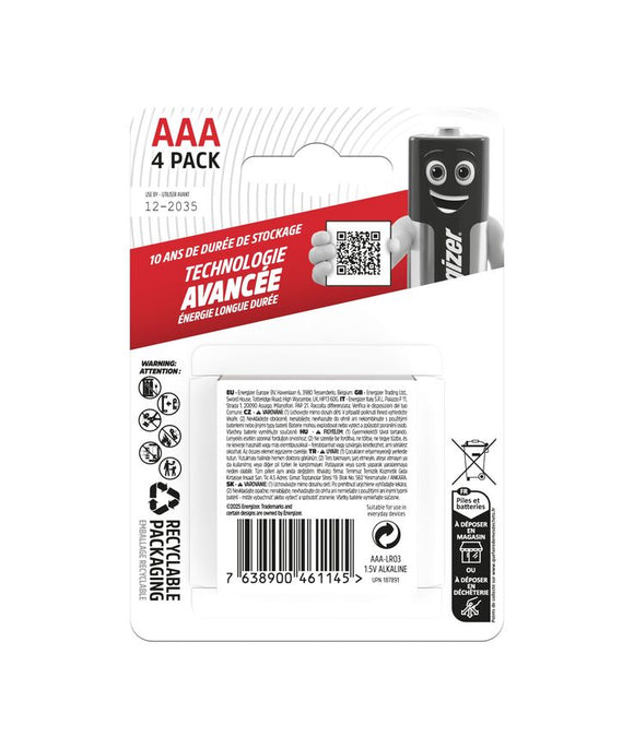 Energizer Max AAA LR03 1,5 V – 4-pack