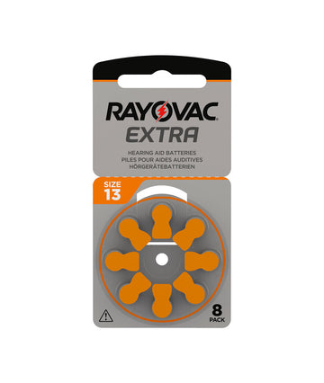 Rayovac Extra 13 orange hörapparatsbatterier – 8-pack