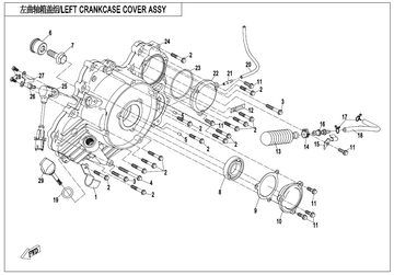 LH CRANKCASE COVER REPL BY 0JWA-014001-10000