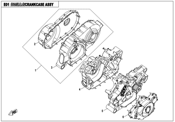 LH CRANKCASE SUB ASSY