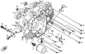 LH CRANKCASE ASSY