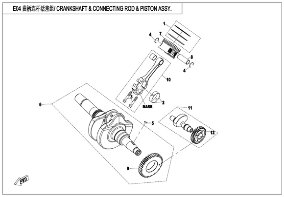 DRIVE GEAR, BALANCE SHAFT GROUP A