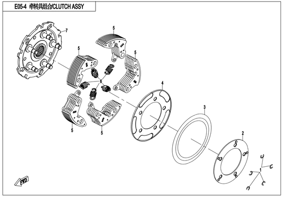 RETURN SPRING, CLUTCH HONG ZHENG