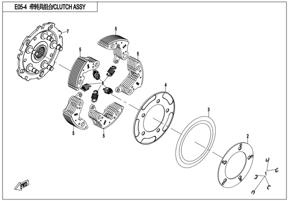 RETURN SPRING, CLUTCH HONG ZHENG