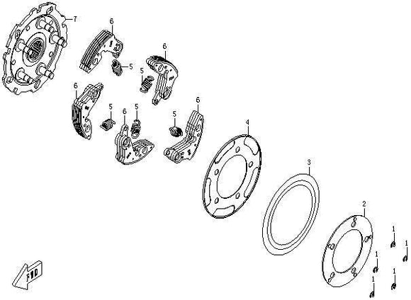 RETURN SPRING, CLUTCH HONG ZHENG
