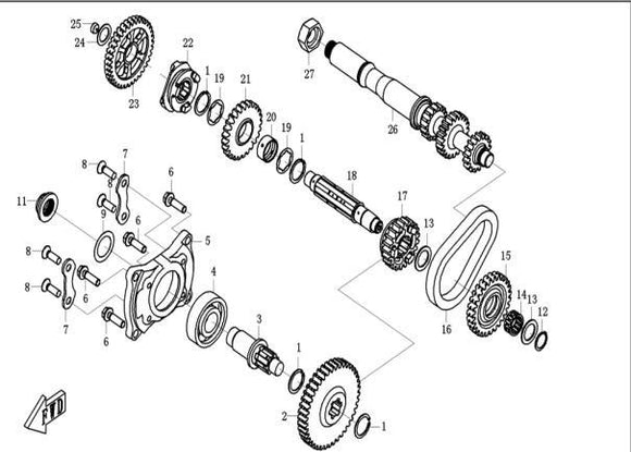 DRIVEN GEAR, LOW RANGE