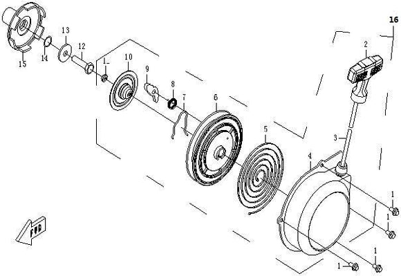 RECOIL STARTER SUB ASSY