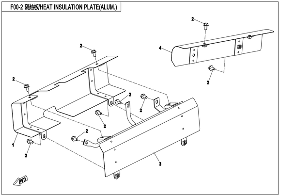 OUTER COVER 2, EXHAUST PIPE