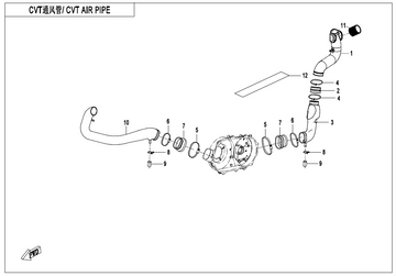 FRONT PART, CVT INLET PIPE - INTERCHANGEABLE WITH  9GQ0-000201