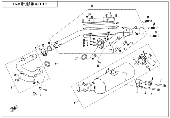 MOUNT ASSY, MUFFLER REPL BY 7020-022000-00001