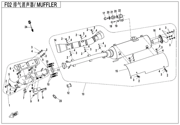 MUFFLER ASSY REPL BY 9GQ0-021200-00002