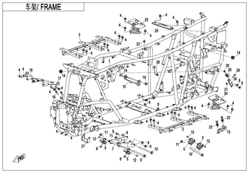 LH BRACKET, FOOT PEDAL