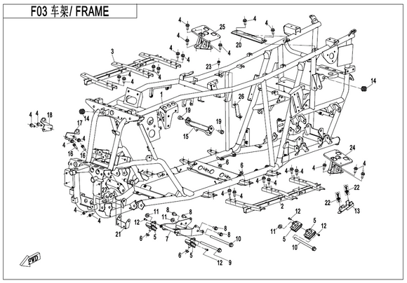 FRAME ASSY REPL BY 9GQL-031000-50000
