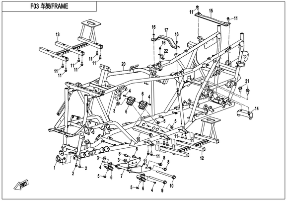 FRAME ASSY. REPL BY 9CR6-031000-A0000