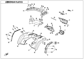 LH REAR FENDER (EX)