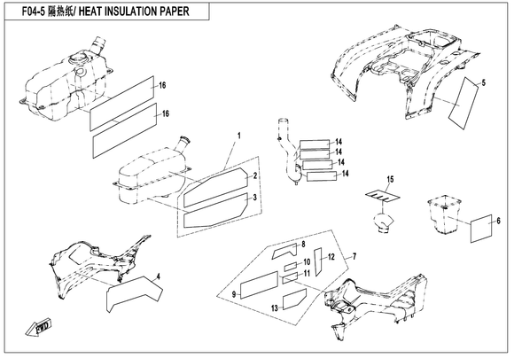 FRONT HEAT INSULATOR, LH PANEL