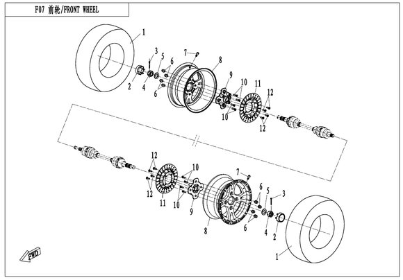 FRONT RIM 12 IN, NEW ALUM RIM (SUPPLIERS:Chiping xinfa)