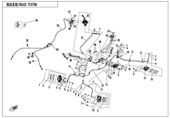 FRONT BRAKE CALIPER, LH - REPL BY 9AWV-081100-4000