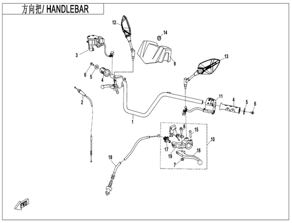 HANDLEBAR SWITCH ASSY, LH