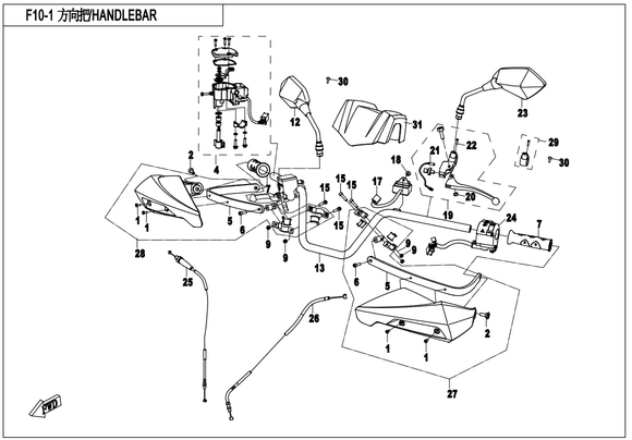 HANDLEBAR SWITCH, LH WITH NO TURNING LIGHT, SUMITOMO PLUG, USA